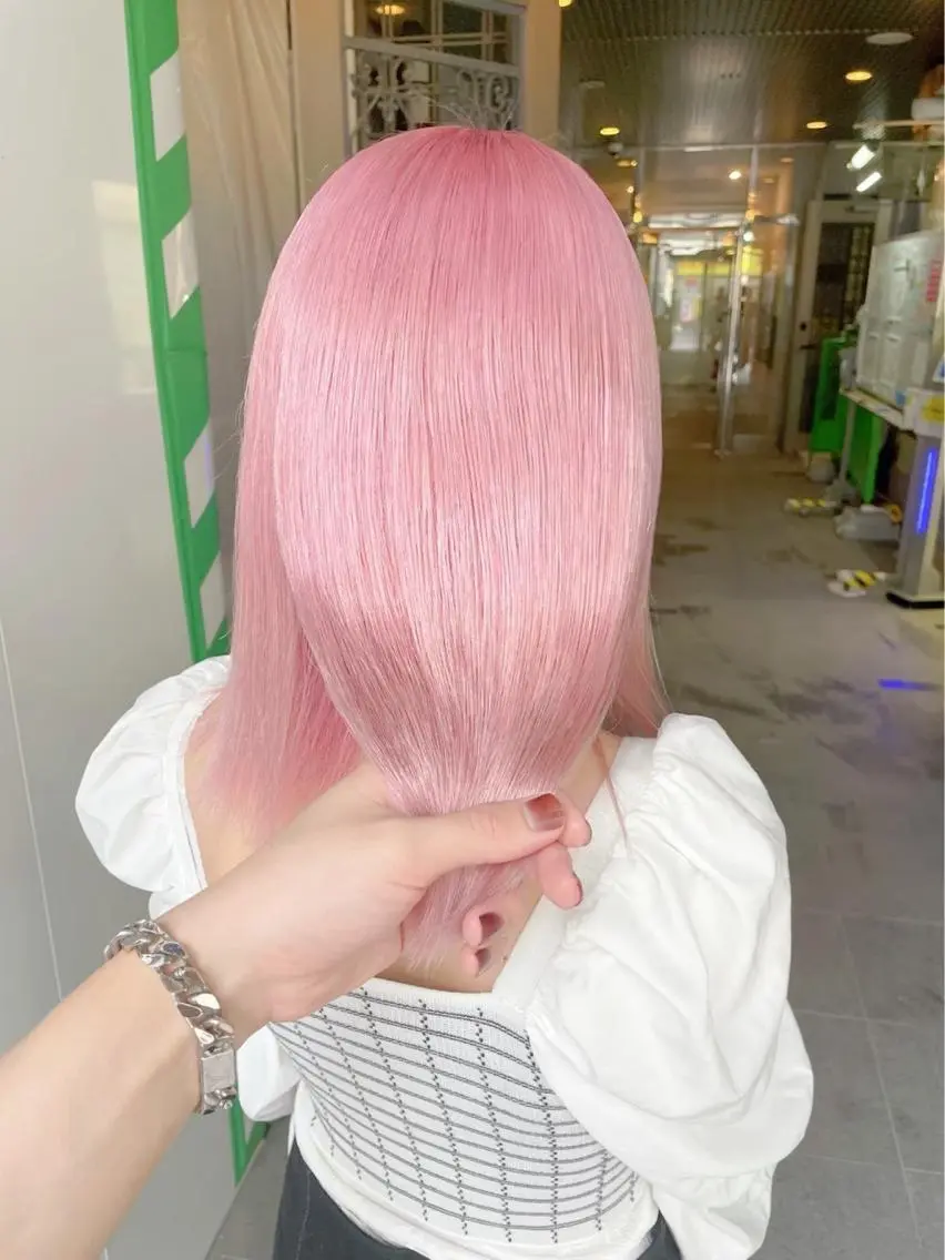 セミロング カラー ヘアカラー トリートメント ハイトーン特化💍 chloe💍韓国のヘアスタイル