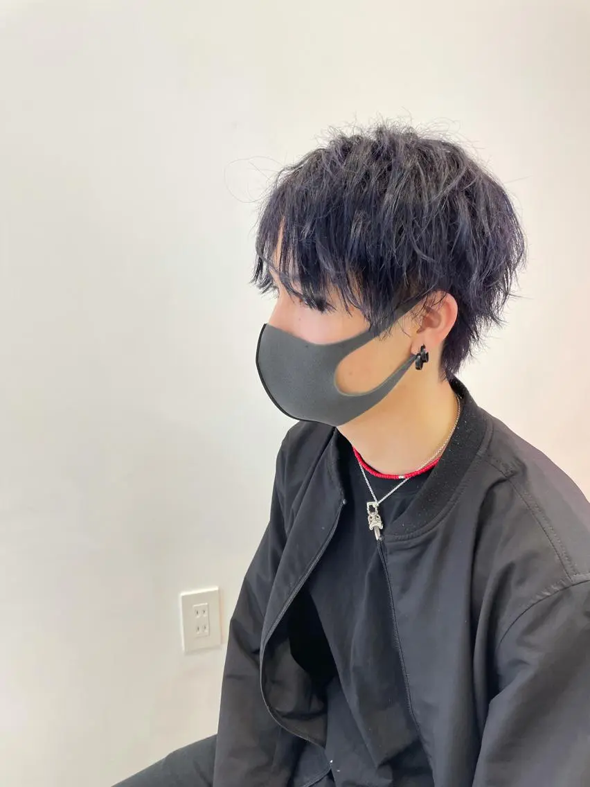 カラー メンズ 髪質改善ストレート 韓国風レイヤー池袋のヘアスタイル