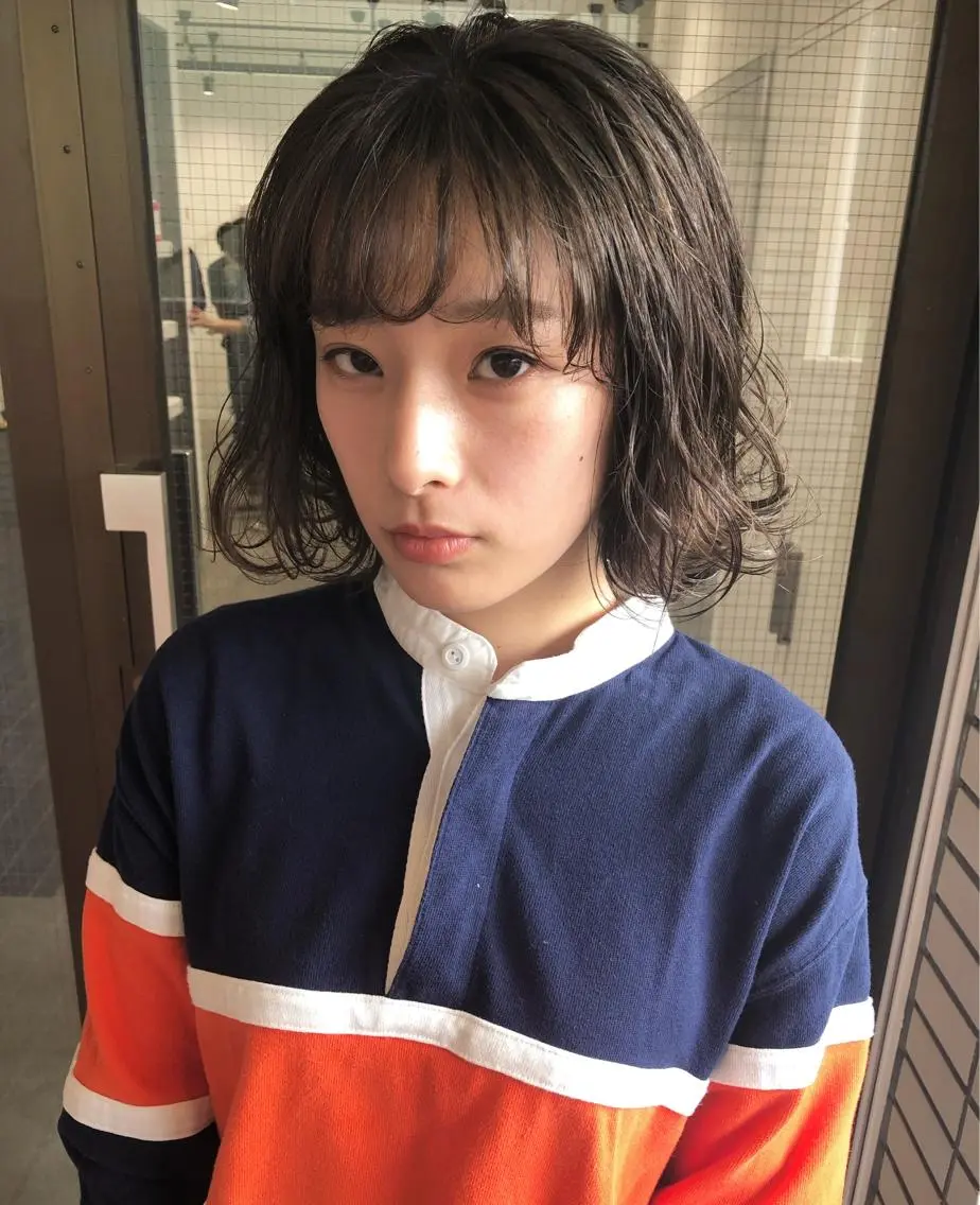 ミディアム カラー ブルーカラー ブルージュ 🤍2nd🤍田所 美希のヘアスタイル