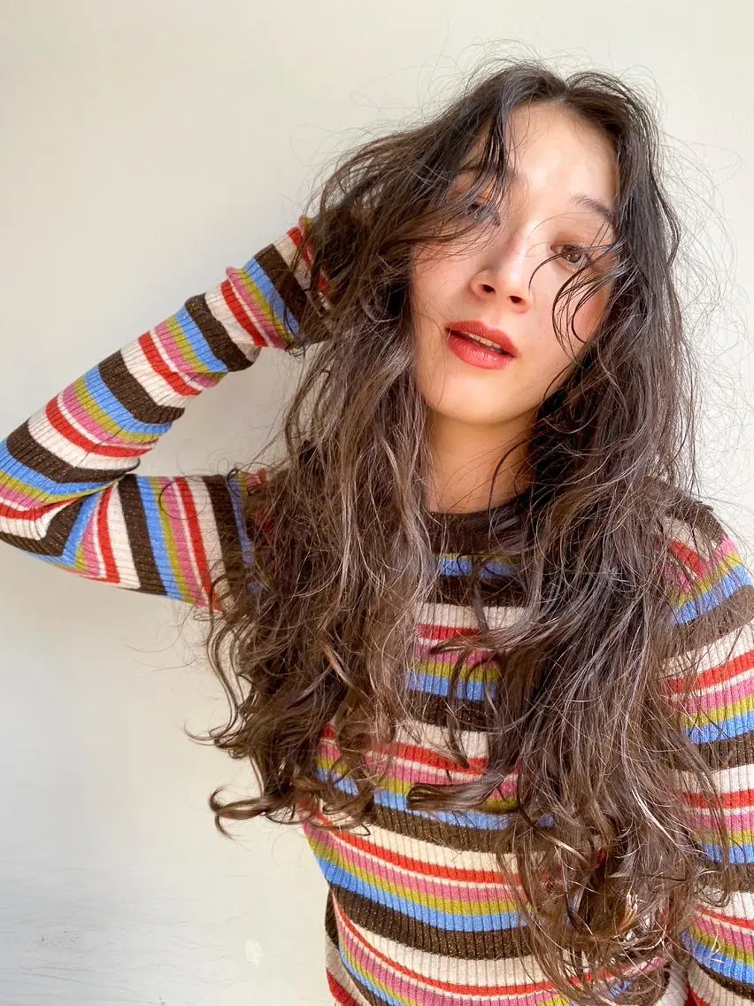 セミロング カラー パーマ ショートボブ セミロングパーマ アディクシーカラー ブリーチ ケアブリーチ カット ヘアカラー トリートメント CEINE PATHのヘアスタイル