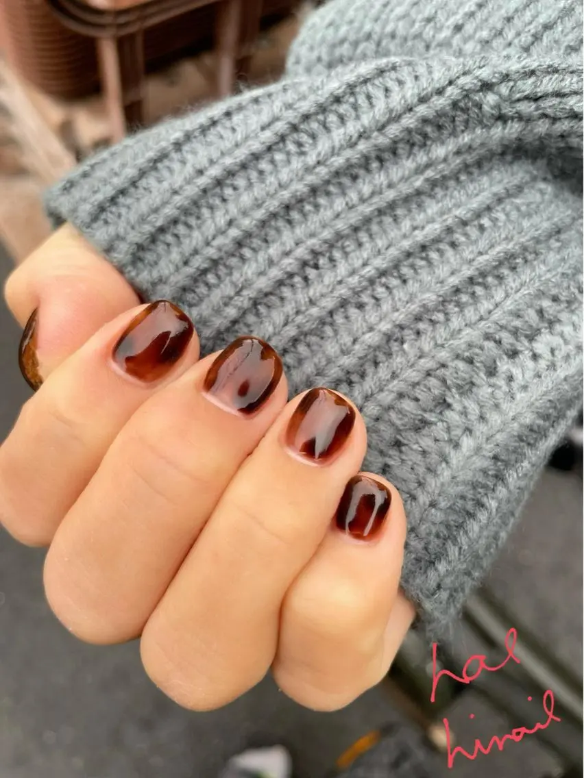 ネイル べっ甲ネイル はるひな ねいるのネイルデザイン