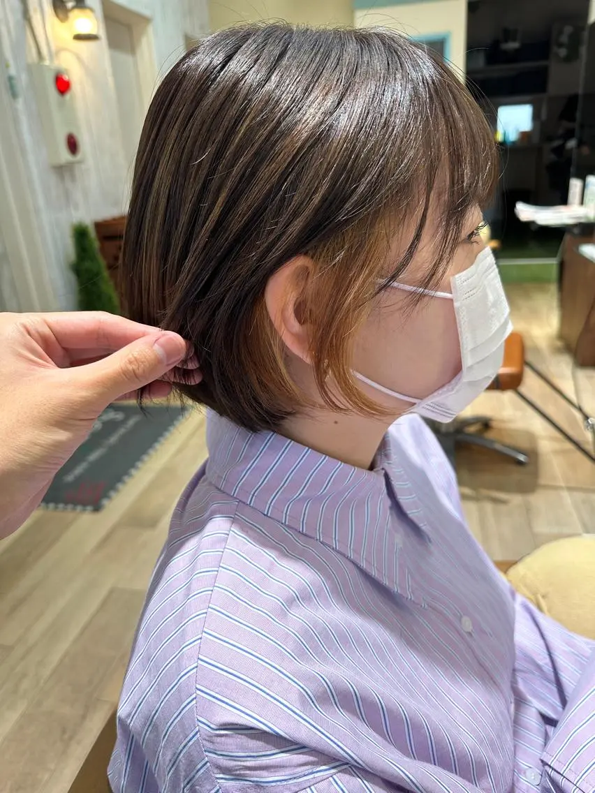 ショート ヘアカラー 美髪改善・レイヤー tadasuke⭐️のヘアスタイル