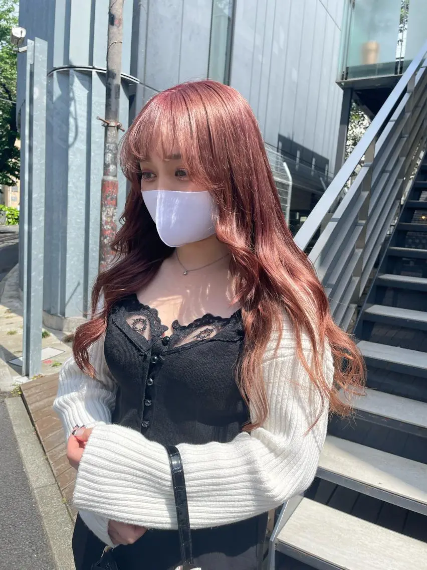 ロング カット ヘアカラー トリートメント 韓国🇰🇷透明感 ERIのヘアスタイル