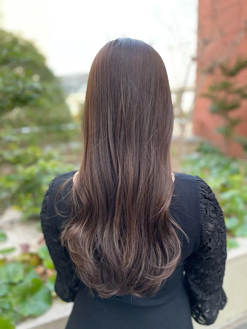 ロング カラー ブラウンカラー ナチュラルブラウン 髪質改善縮毛矯正✨ ナリタユウヤのヘアスタイル