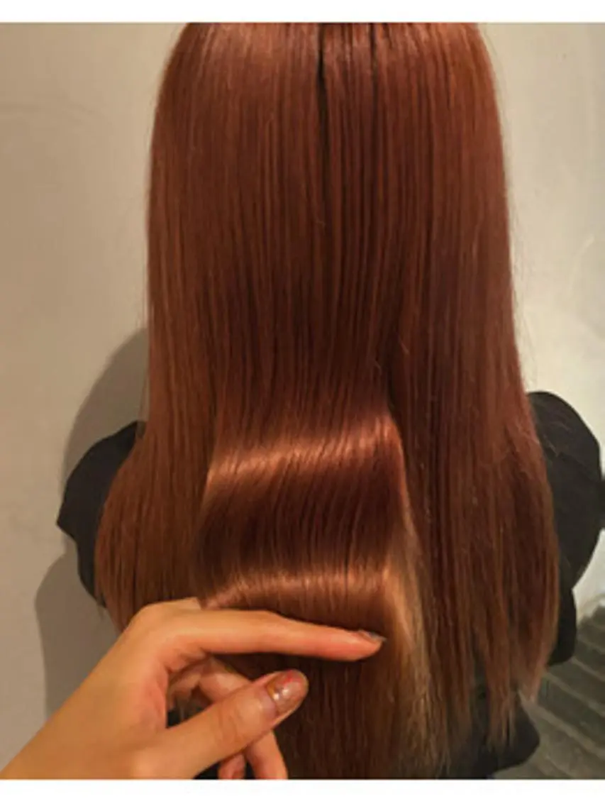 ロング カラー ヘアカラー トリートメント パピヨンロゼ中川 髪質改善/低ダメージのヘアスタイル