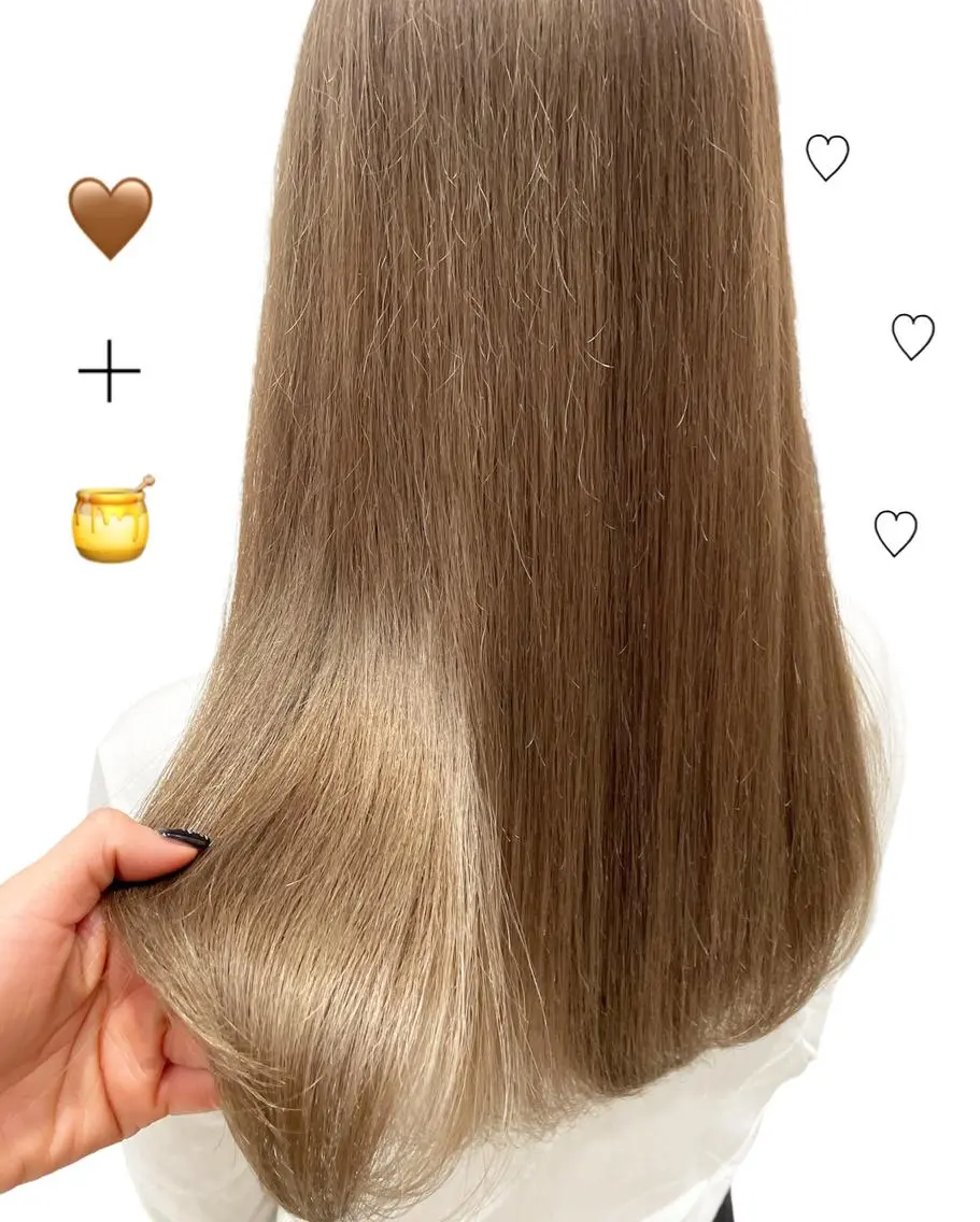 セミロング カラー ベージュカラー ヘアカラー トリートメント 新宿駅近♡個室 ♡関口三都季🌜のヘアスタイル