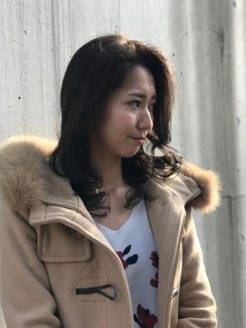 セミロング 代表 しみず としやのヘアスタイル