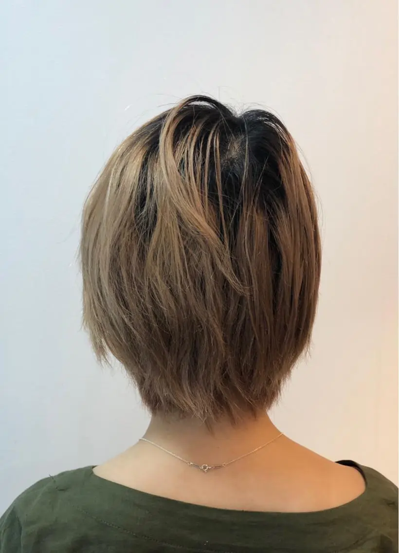 ショート カラー 伸びても可愛いカラー 愛甲竜佑のヘアスタイル