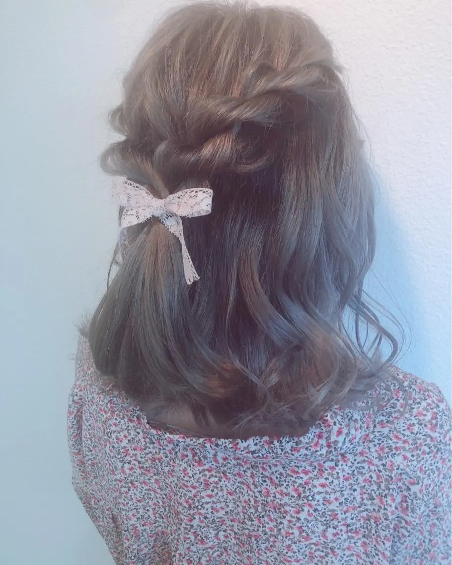 ミディアム ヘアアレンジ カットモデル募集中/ 店長/角田真哉のヘアスタイル