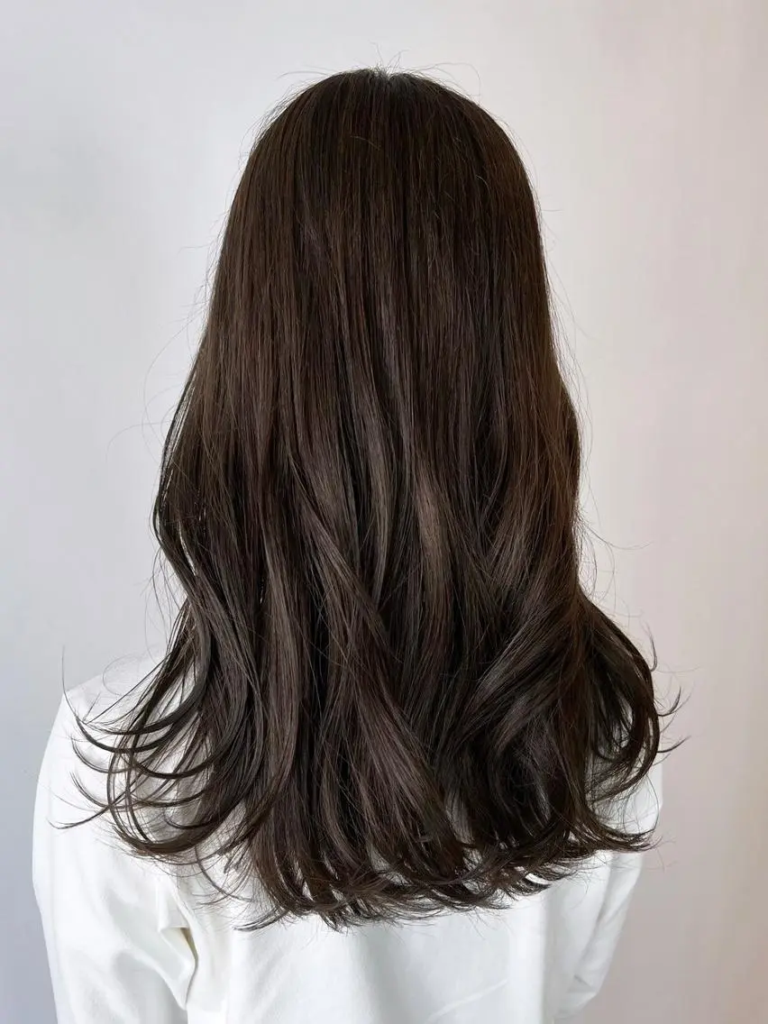 セミロング カラー ブラウンカラー レイヤーカット カット ヘアカラー トリートメント ITbyALBUM 中野店のヘアスタイル