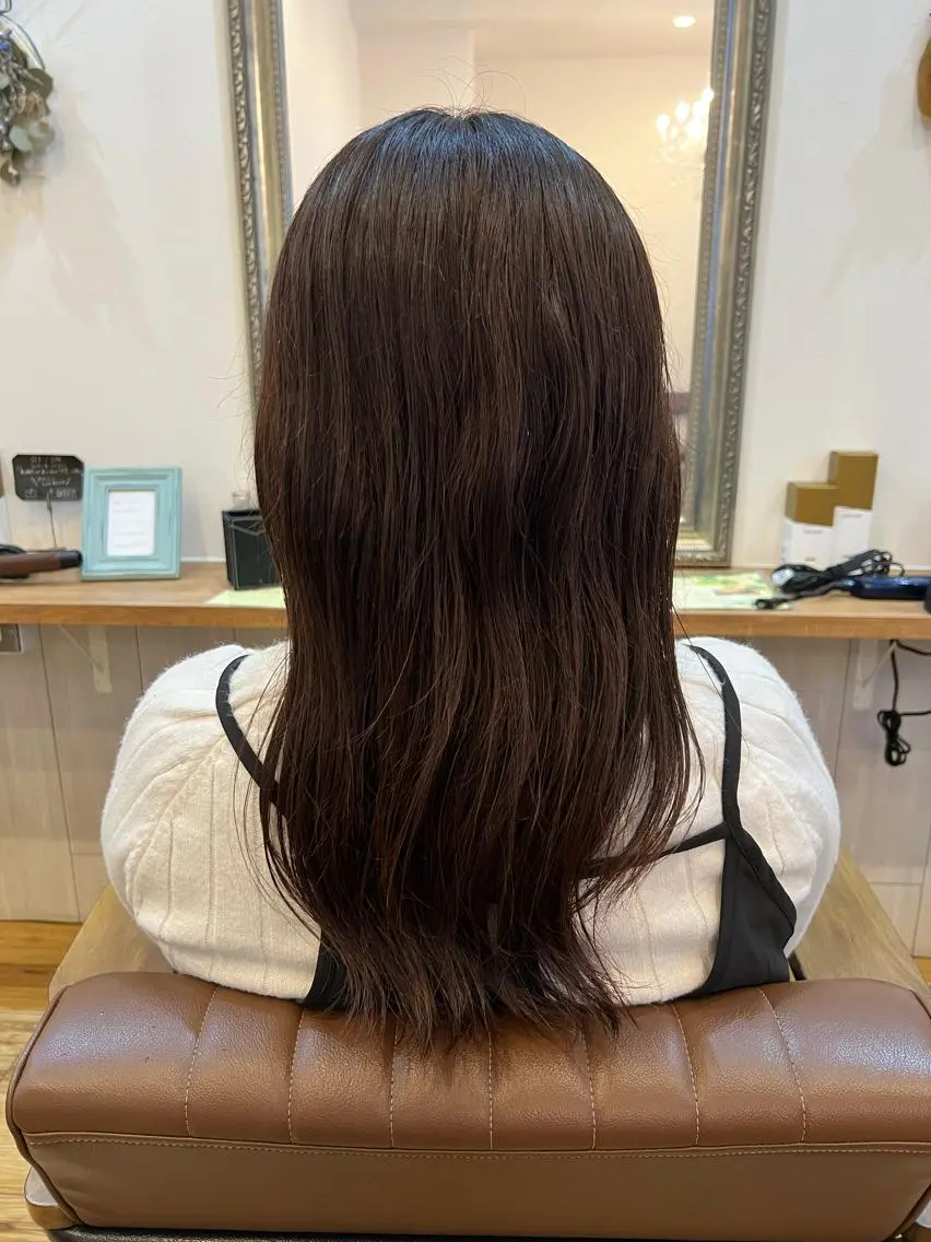 ロング カラー ブラウンカラー カット ヘアカラー 🐰ハイトーンカラー 畠山　渡🐰のヘアスタイル