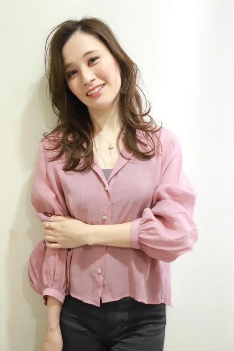 セミロング 岡元 朗弘のヘアスタイル