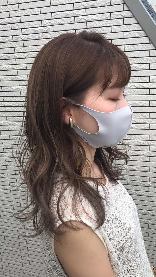 ロング カラー グラデーションカラー ハイライトカラー ハイライト クドウレイ fifth神南のヘアスタイル