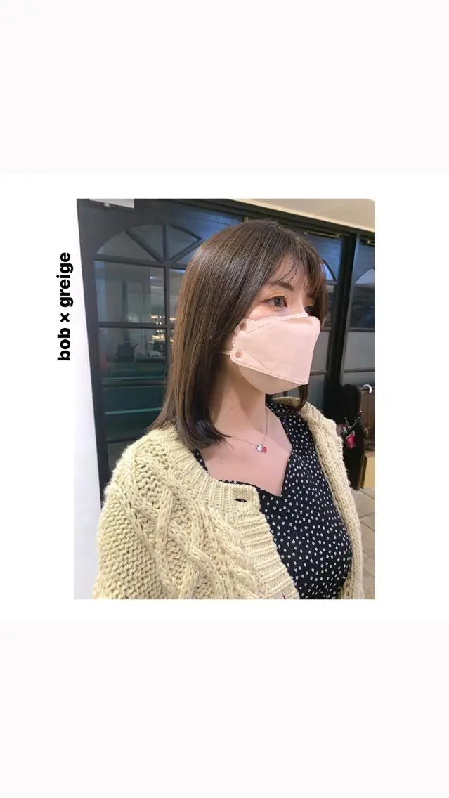 ミディアム カラー パーマ ヘアアレンジ メンズ キッズ ネイル マツエク・マツパ アイブロウ グレージュ 眉カラー ボブ サイドバング トリートメント カット ヘアカラー トリートメント hiro【沿線で叶う 似合わせhair】のヘアスタイル