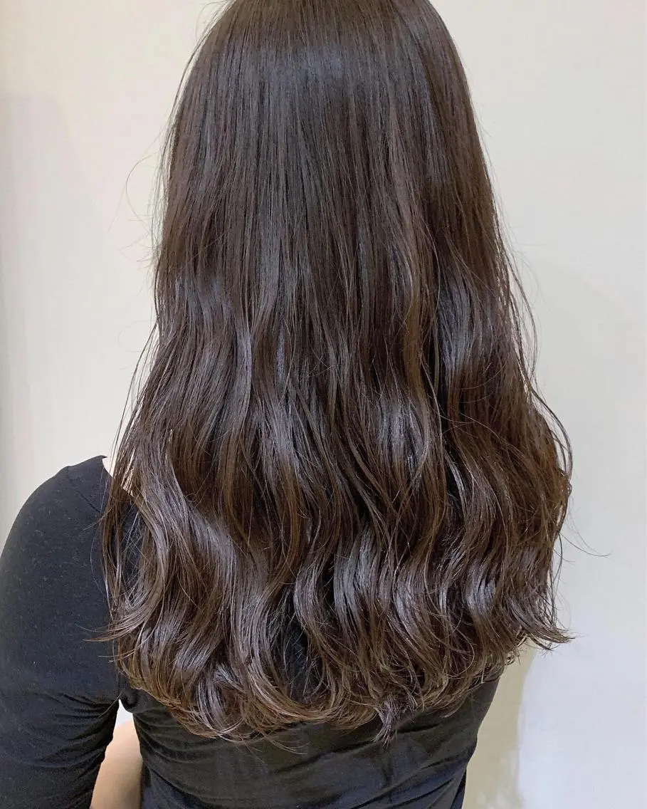 ロング カラー パーマ ヘアアレンジ トリートメント 松田 亮葉のヘアスタイル