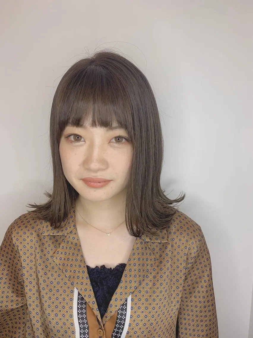 ミディアム カット ヘアカラー トリートメント 🌿大内雅斗 🌿韓国ヘアのヘアスタイル