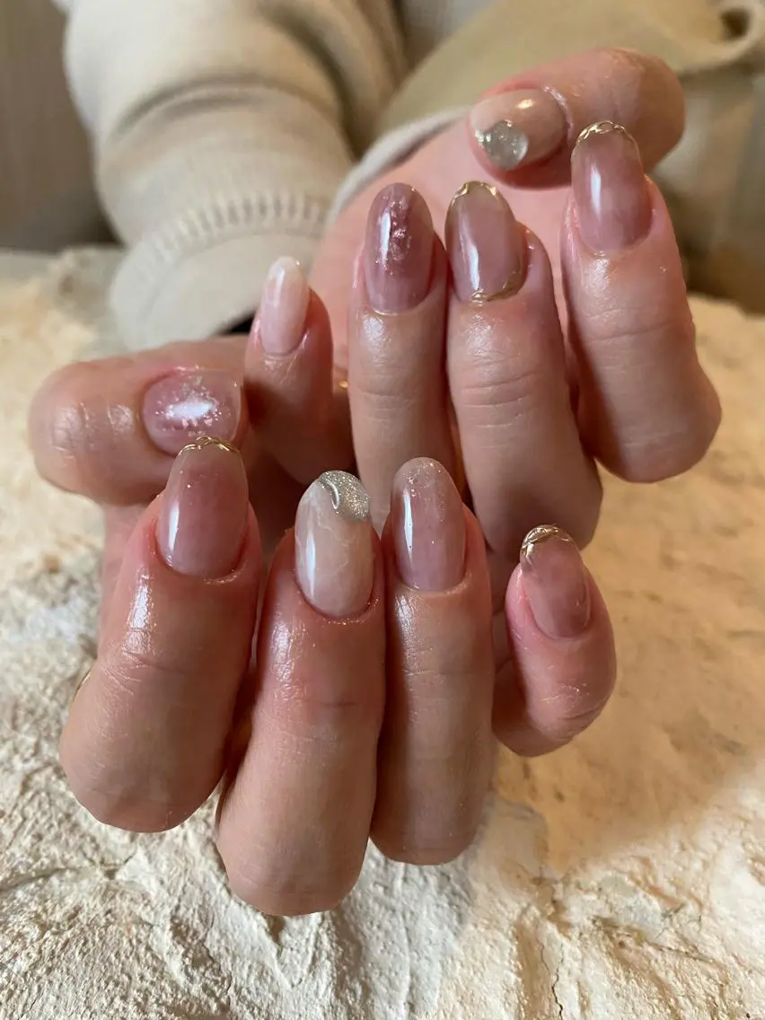 ネイル マグネットネイル ニュアンスネイル シンプルネイル ハンドネイル and M. nailのネイルデザイン