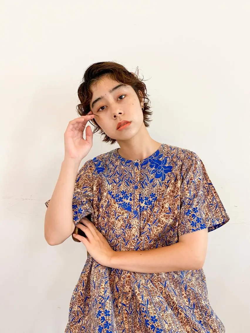 ショート カラー パーマ ヘアアレンジ メンズ キッズ ネイル マツエク・マツパ メンズパーマ パーマスタイル🔅 sayacaのヘアスタイル