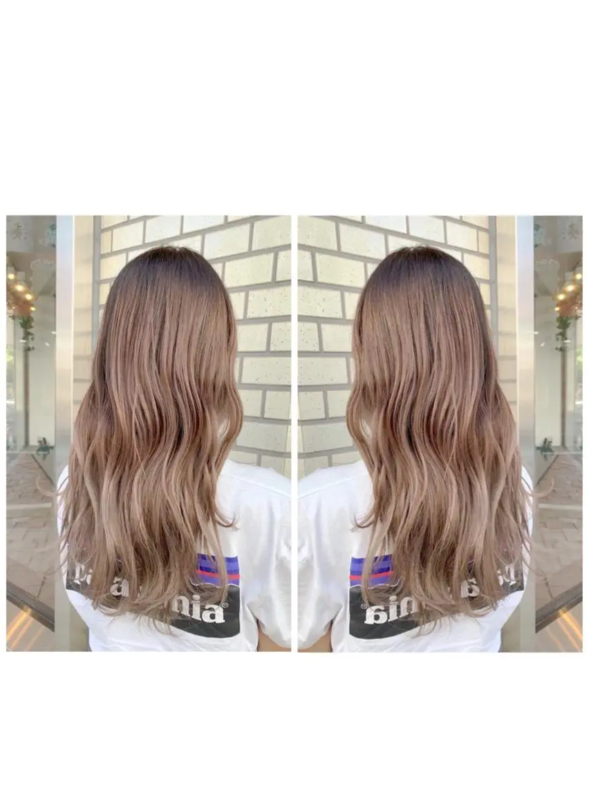 ロング カラー ベージュカラー ブラウンカラー ブラウンベージュ ピンクカラー ピンクブラウン ヘアカラー トリートメント ブリーチ/髪質改善 🍀MASAKiのヘアスタイル
