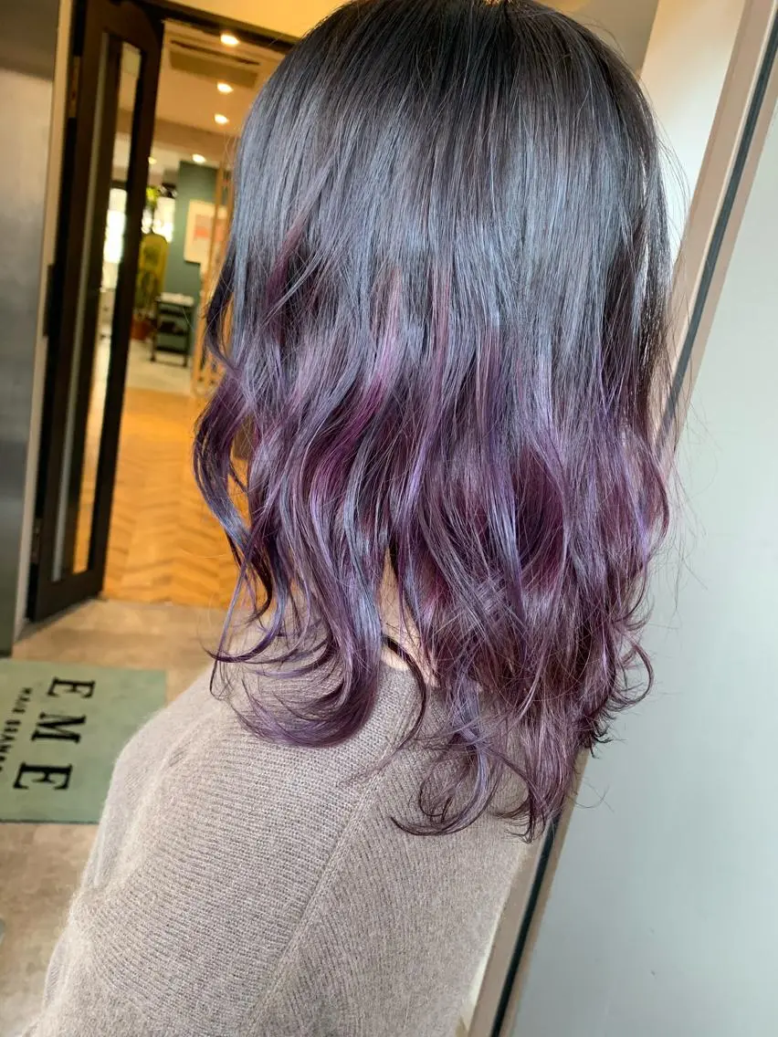 ミディアム カラー ヘアカラー トリートメント 髪質改善will hairdesignのヘアスタイル