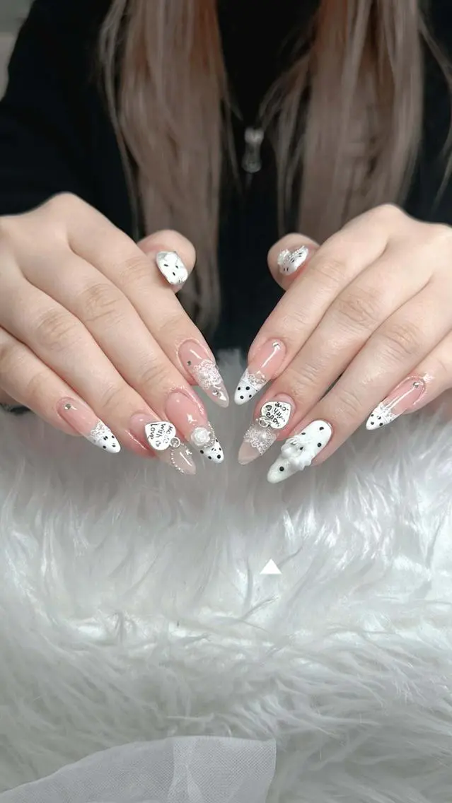 ネイル フレンチネイル ジェルネイル ハロウィン 韓国ネイル マグネットネイル ハンドネイル Hbaby nailのネイルデザイン
