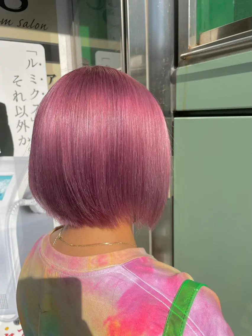 ミディアム カット ヘアカラー トリートメント 🔥ハイトーン🔥 🌈柴田尚貴🌈のヘアスタイル