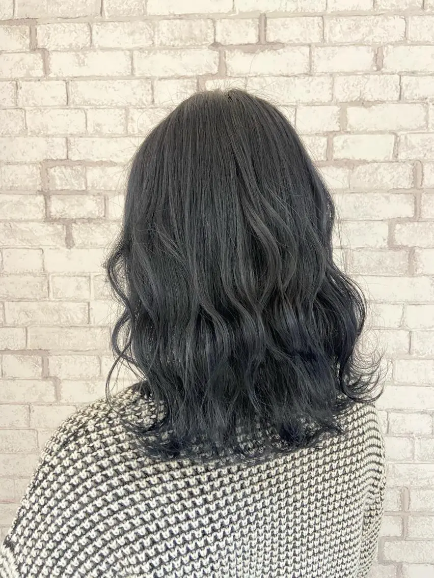 ミディアム ヘアカラー トリートメント 透明感カラー 松田晃代のヘアスタイル