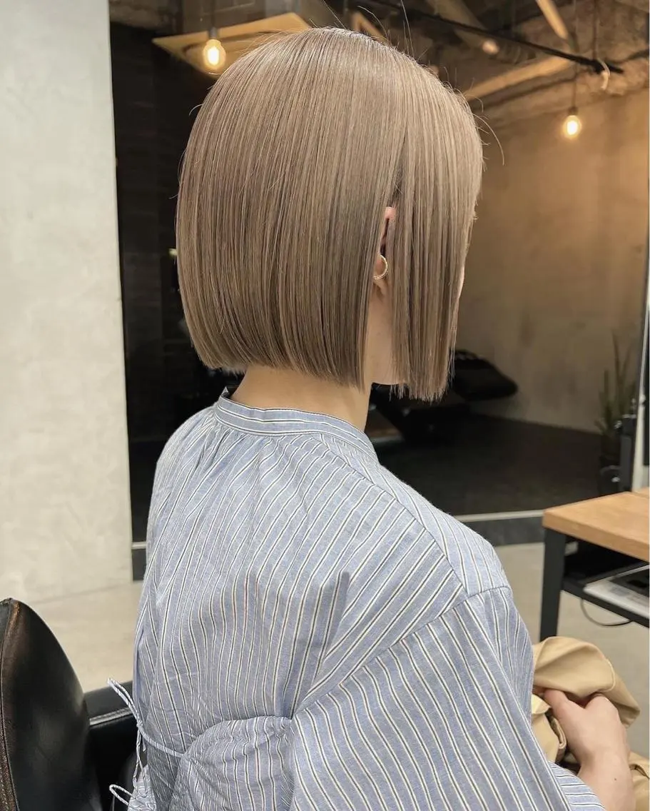 ショート カラー ボブ 髪質改善 トリートメント 🧸艶々韓国ヘア 🧁mizunaのヘアスタイル