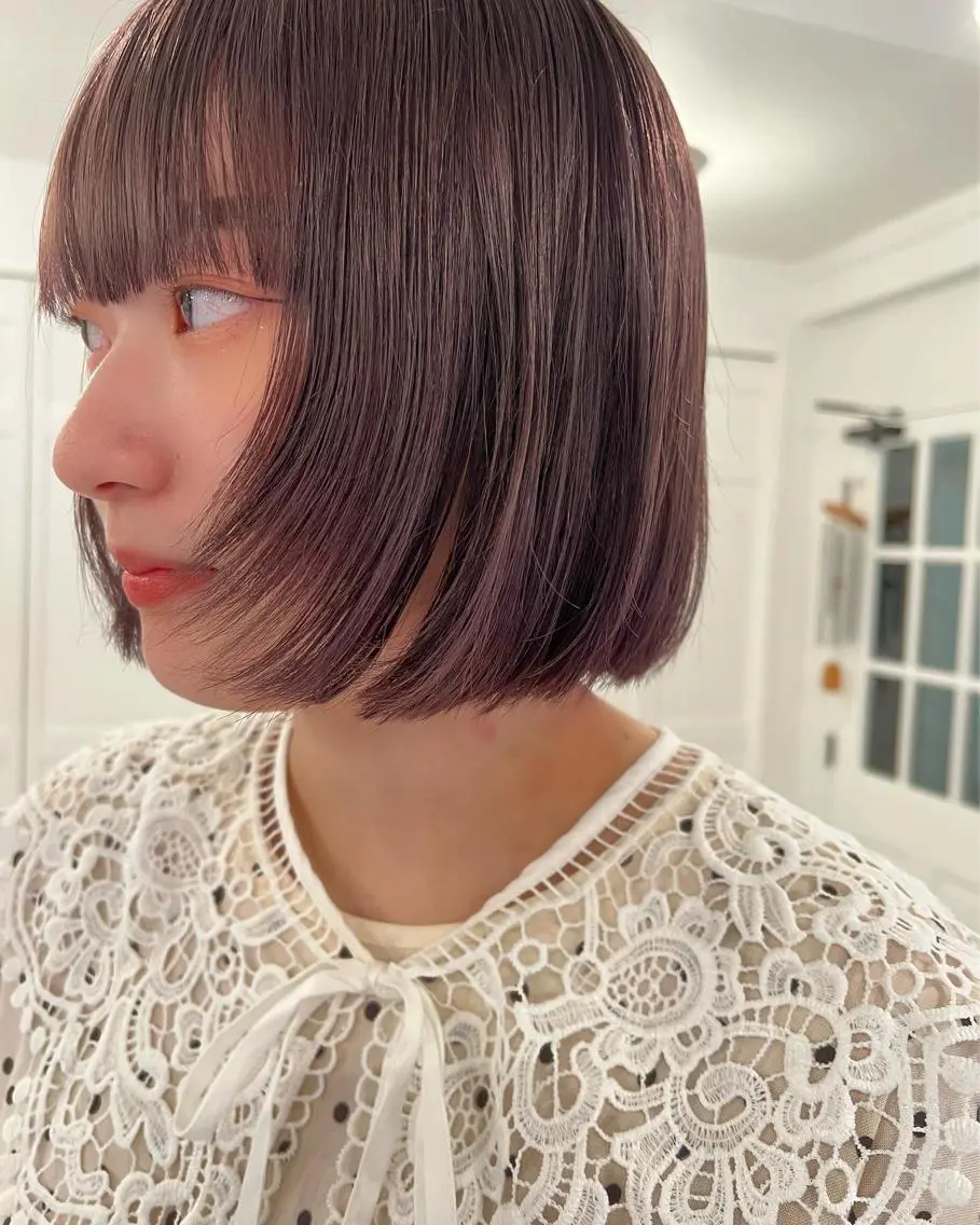 カラー ヘアカラー ブリーチカラー🎀 韓国風/寺門美優のヘアスタイル