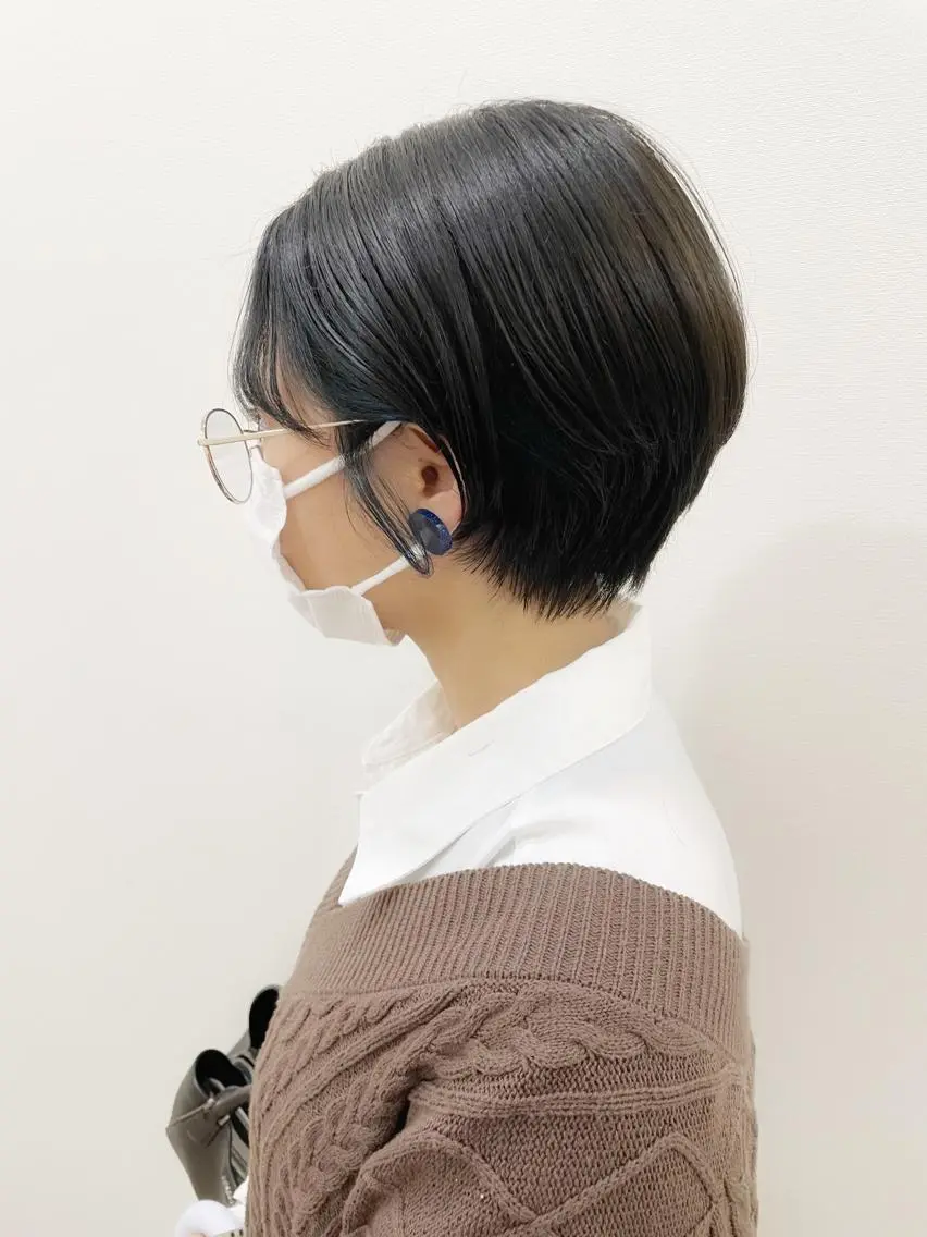 ショート カラー ショートボブ ハンサムショート ブリーチ ブリーチなしカラー ボブ カット ヘアカラー 👑銀座ショート/ 絶壁補正/金子涼👑のヘアスタイル