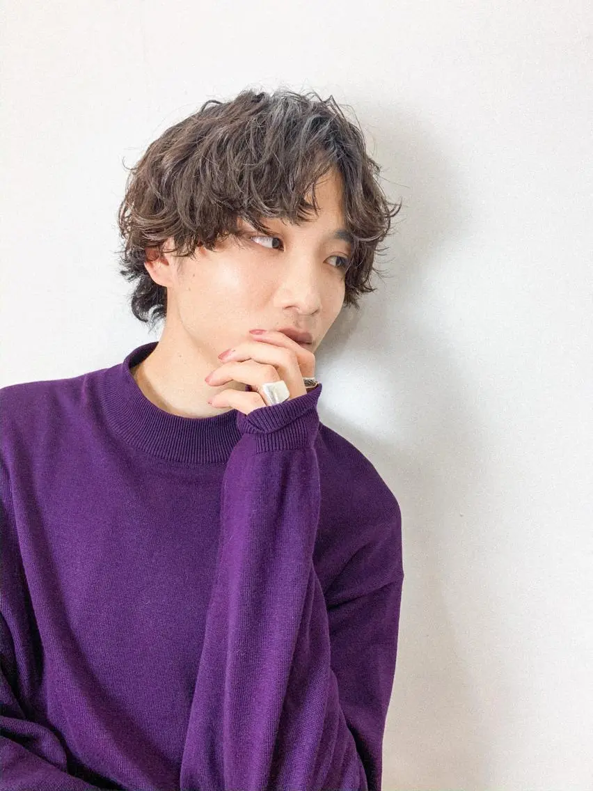 ショート カラー パーマ ヘアアレンジ メンズ メンズスタイル ly本厚木のヘアスタイル