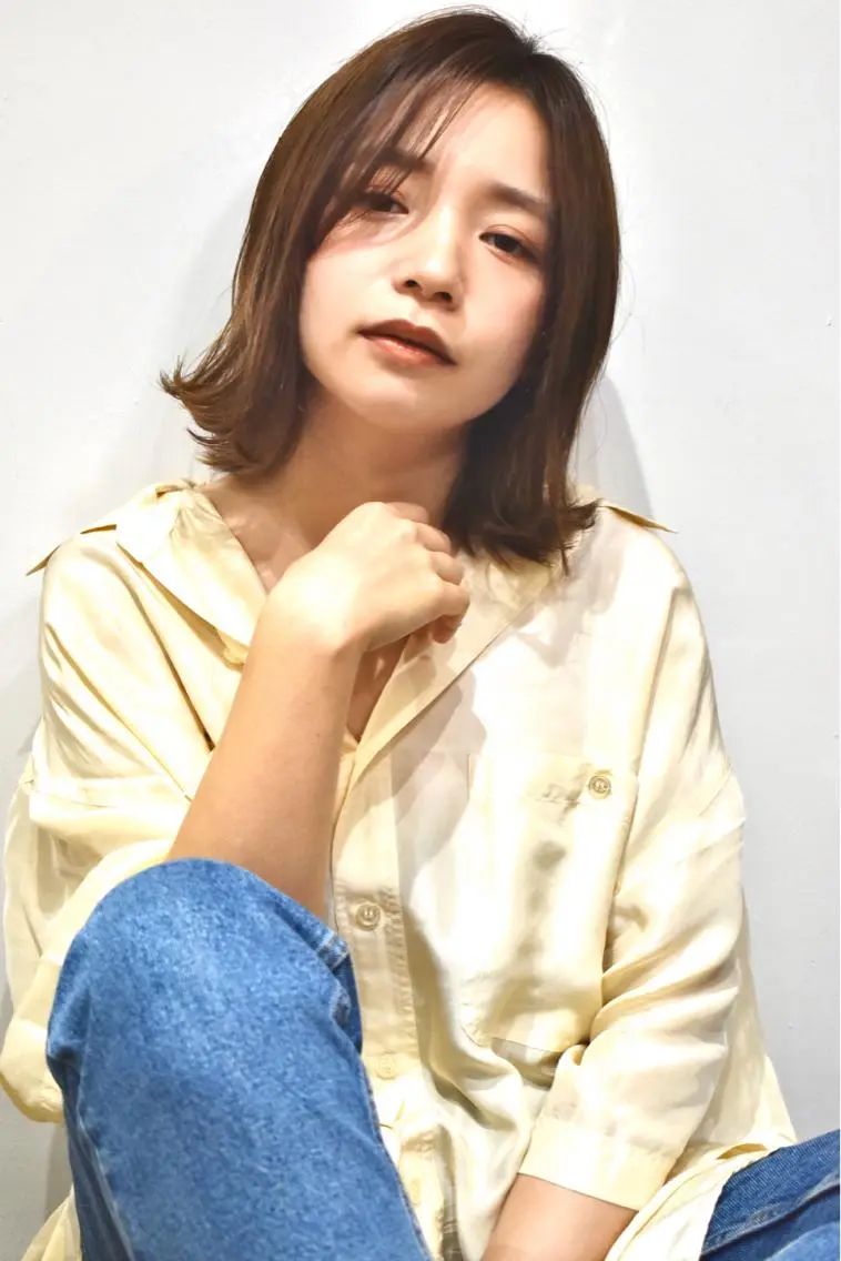ミディアム 外ハネヘア 【ブゾン高田馬場】 ☀️小岩太陽☀️のヘアスタイル