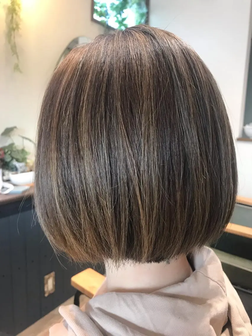 ミディアム カラー カット ヘアカラー Ray hair 春日部のヘアスタイル