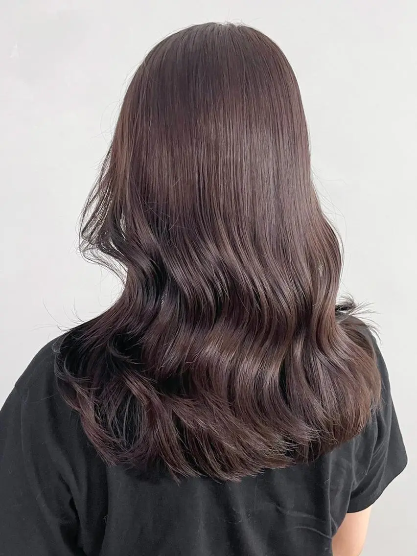 セミロング ヘアアレンジ パーマ カラー グレージュ ラベンダーカラー ラベンダーグレージュ ラベンダーグレー ITbyALBUM 藤沢店のヘアスタイル