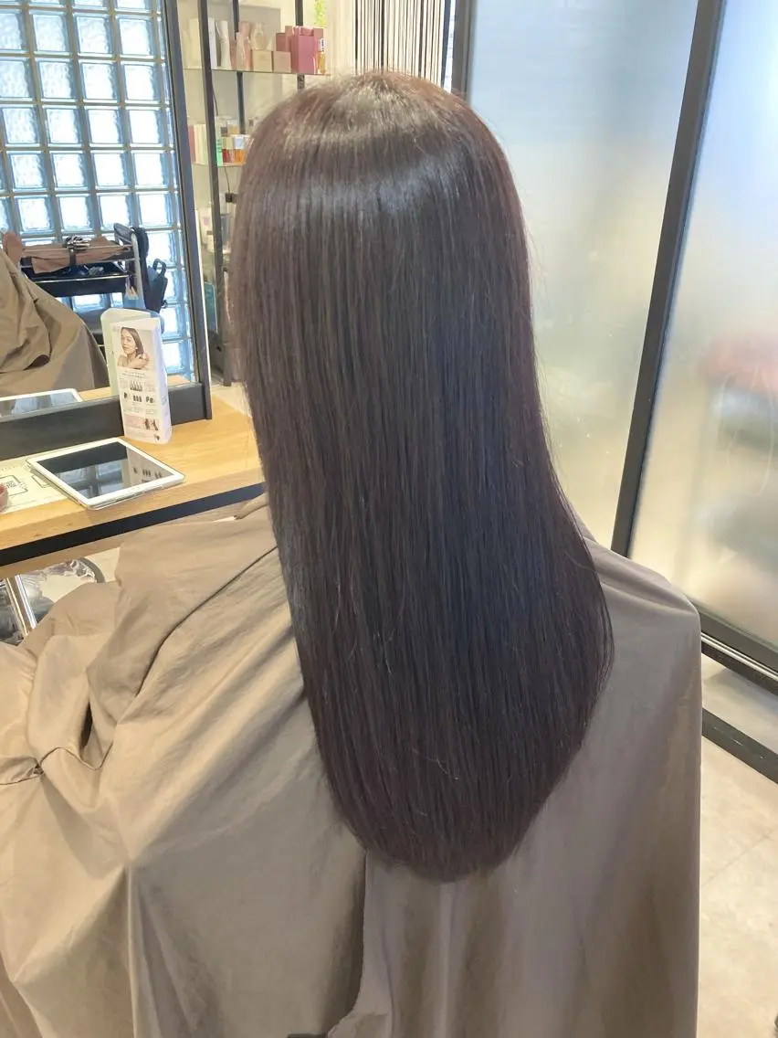 ロング 縮毛矯正／ブリーチ Shoのヘアスタイル