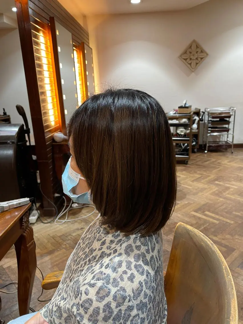 ミディアム ボブレイヤー ボブ レイヤーカット stylist YUTOのヘアスタイル