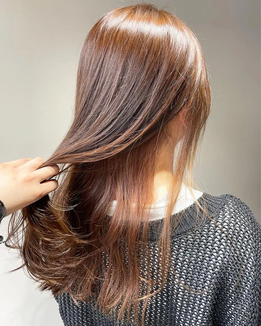ロング ヘアカラー かりん髪質改善 /メンズカットのヘアスタイル