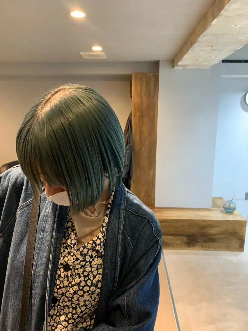 カラー ボブパーマコテ巻き風 パーマNo1深江秀平のヘアスタイル