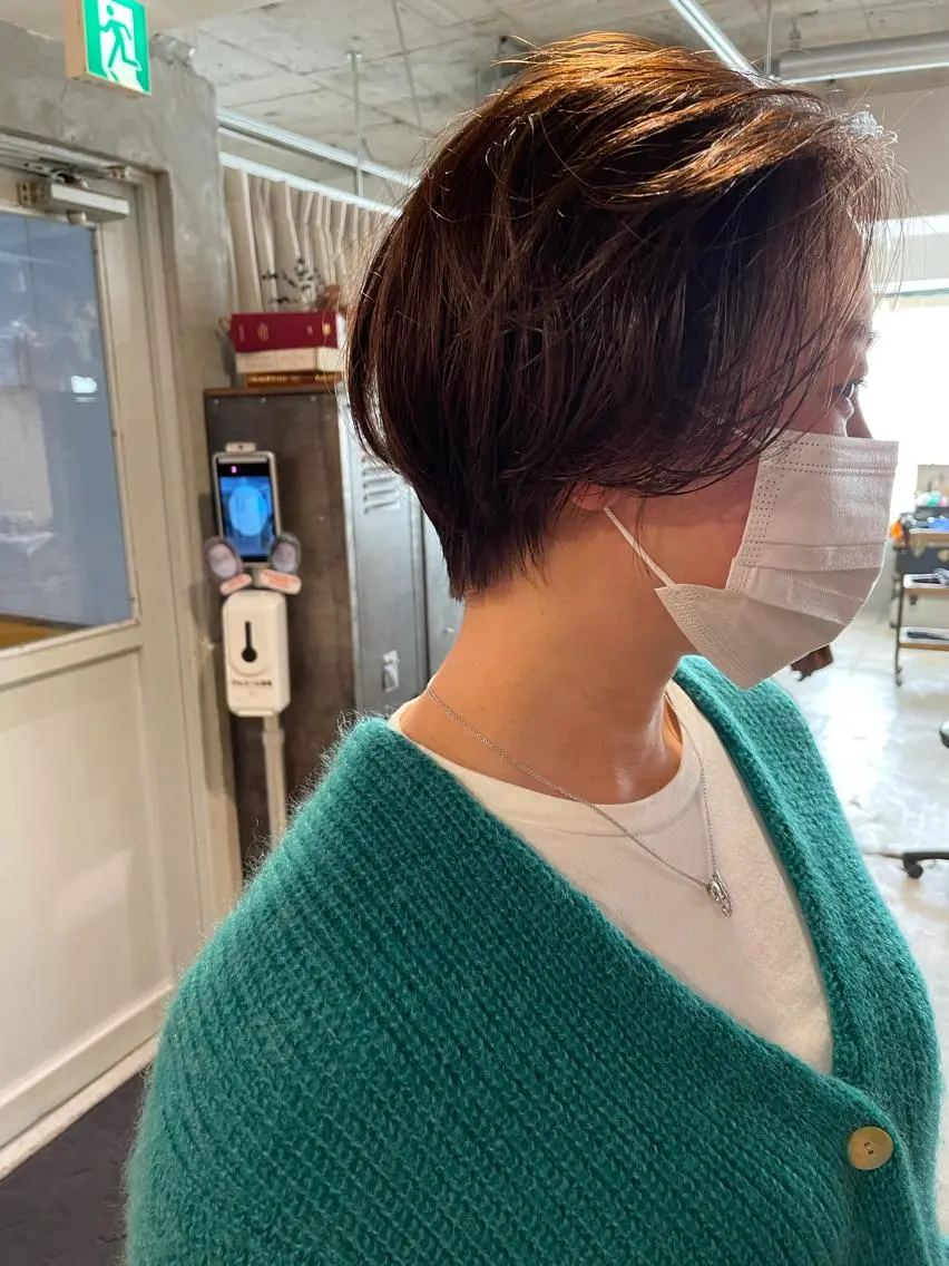 ショート ショートヘア カット ヘアカラー トリートメント ayane⭐️ボブ・ ショート・パーマのヘアスタイル