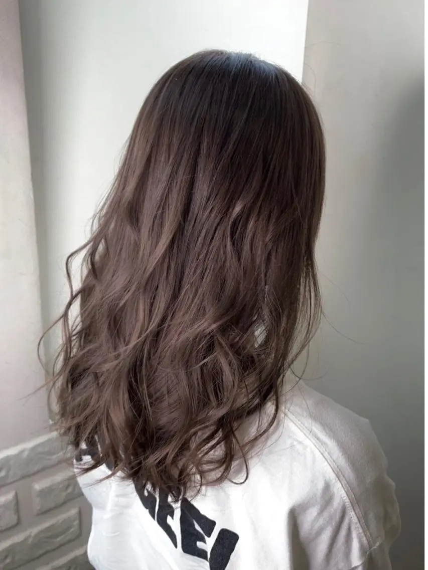 ロング カラー ダブルカラー 外国人風カラー ヘアカラー 農添 杏のヘアスタイル