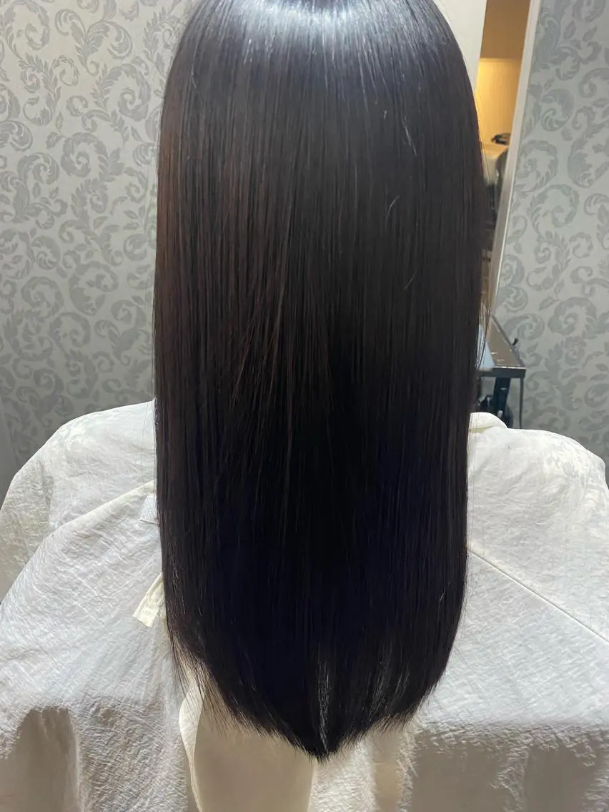 セミロング カット 縮毛矯正 佐藤 はるとのヘアスタイル