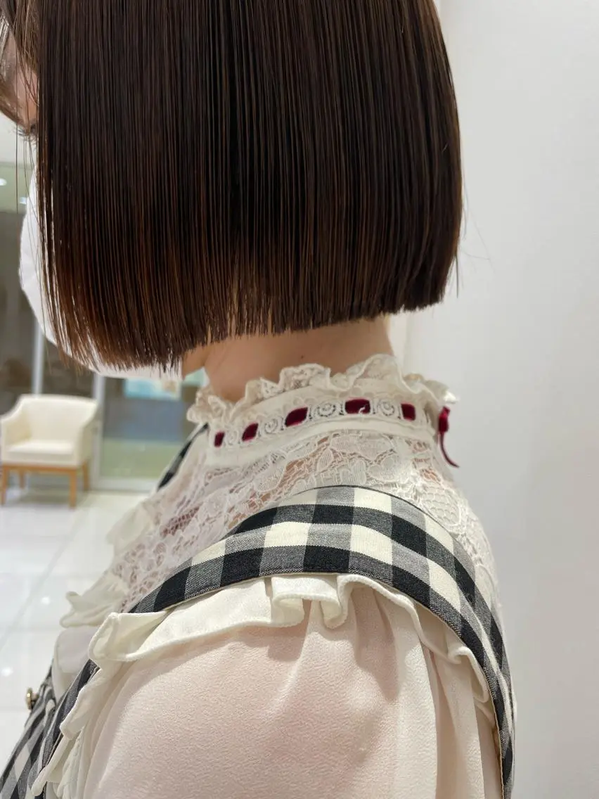 ショート 切りっぱなしボブ ボブ カット トリートメント 🪴酒井 可南子🪴のヘアスタイル