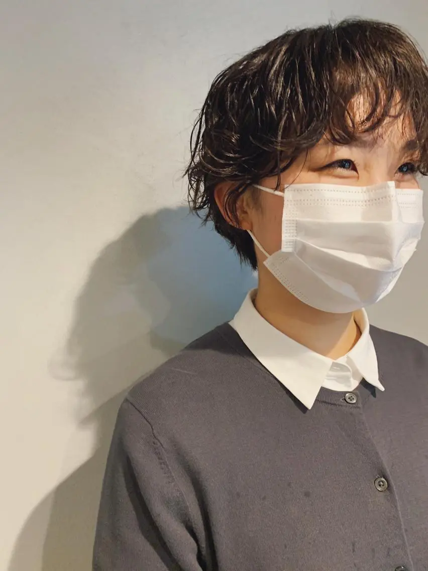 ショート パーマ ボブパーマコテ巻き風 パーマNo1深江秀平のヘアスタイル