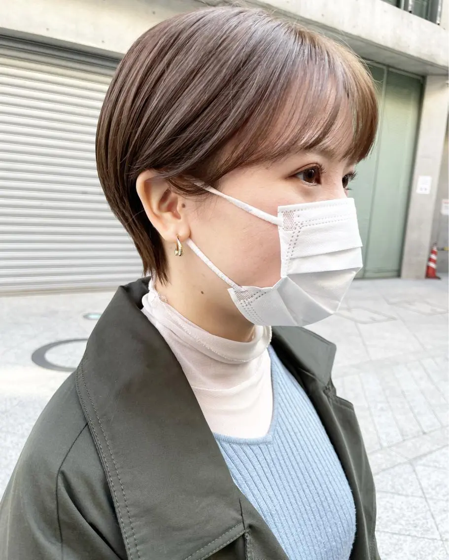 ショート カラー 👩🏻ボブ/ 髪質改善ダブルカラーのヘアスタイル