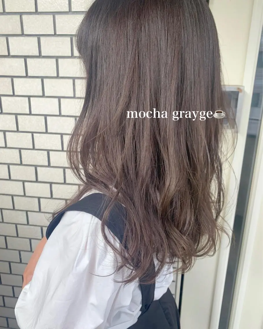 ロング カラー ブリーチ グレージュ モカグレージュ HARUKA ⭐️モデル募集中⭐️のヘアスタイル