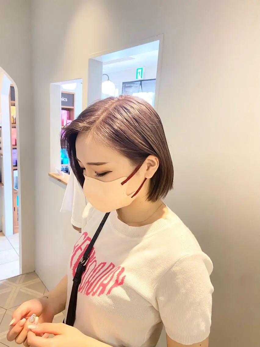 ショート ヘアカラー トリートメント 透明感カラー🎀 tasty/makoのヘアスタイル