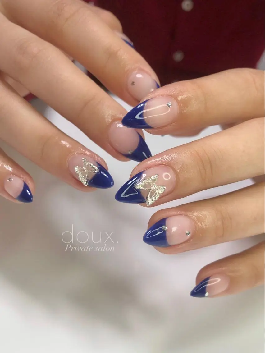 ネイル フレンチネイル ニュアンスネイル 春ネイル doux. nailのネイルデザイン