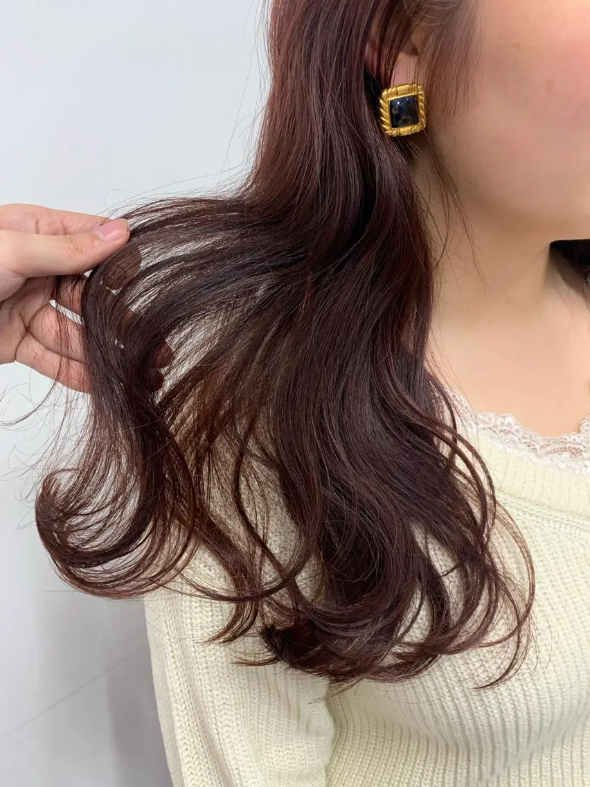 ロング カラー カシス レッドカラー カット トリートメント ✨カラー指名 No.1✨keitaのヘアスタイル
