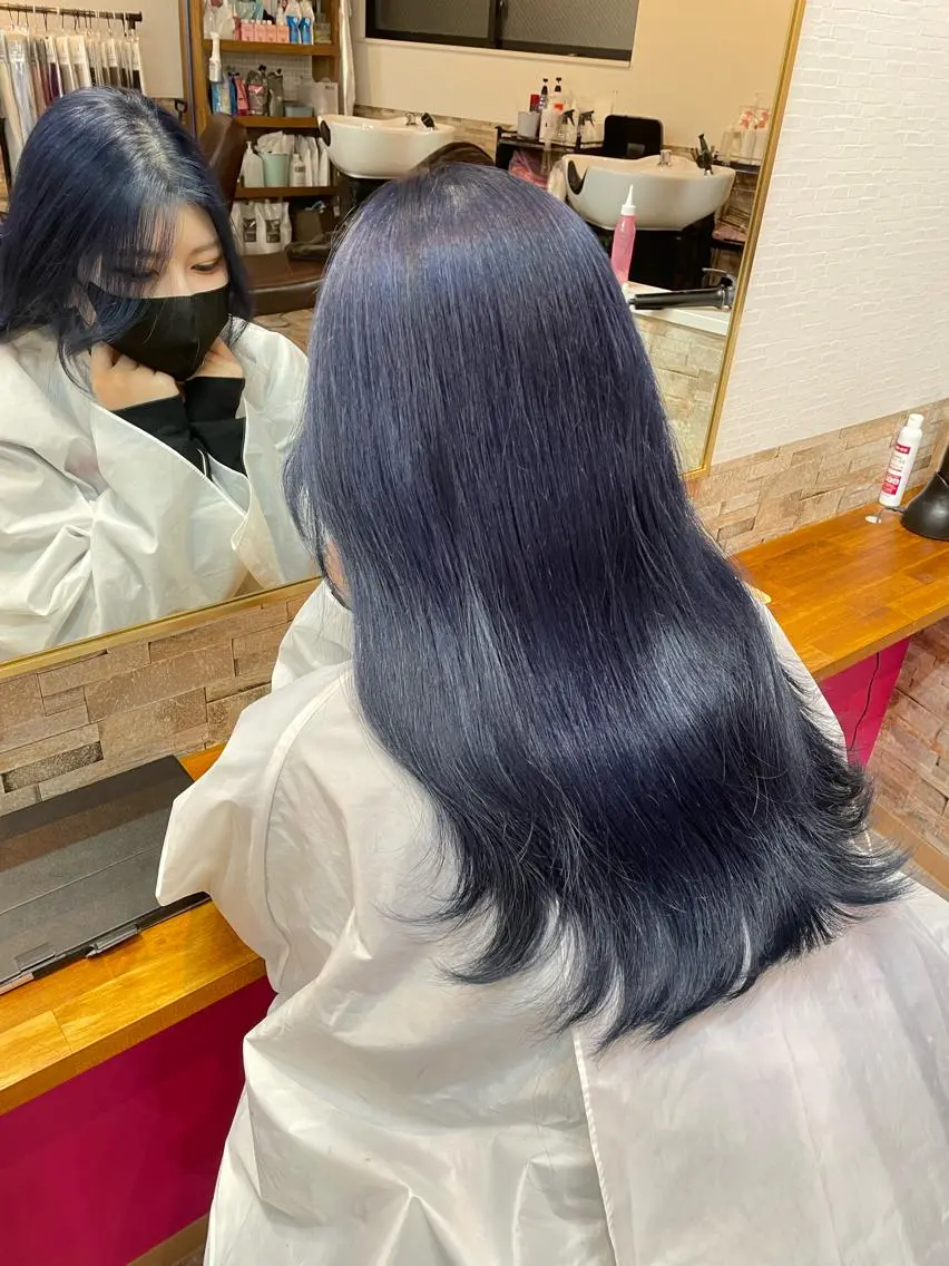 ロング カラー 韓国風ヘア ヘアカラー YUI/ ブリーチカラー🌷のヘアスタイル