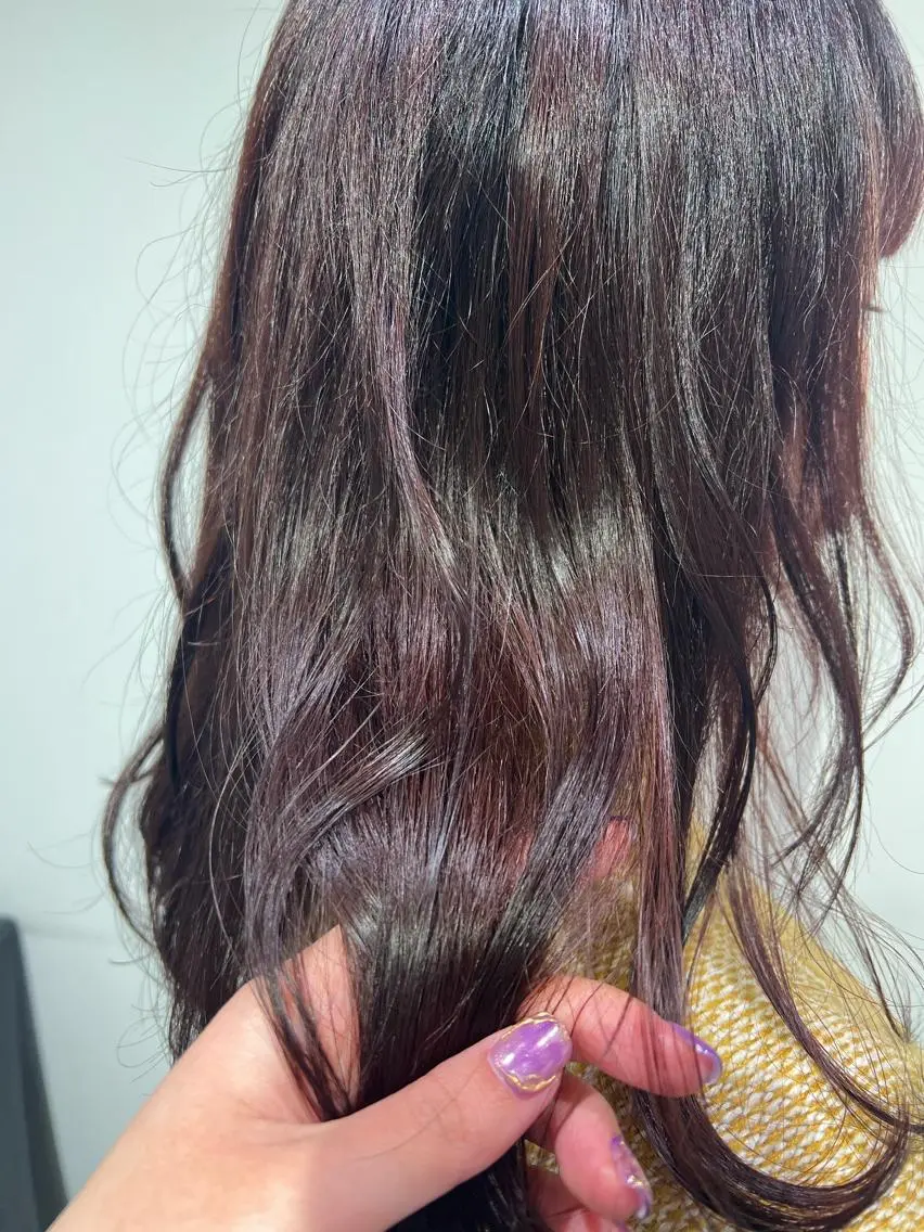 セミロング カラー アッシュ 透明感カラー ピンクカラー カット ヘアカラー 【暖色カラー特化】 中山由梨のヘアスタイル